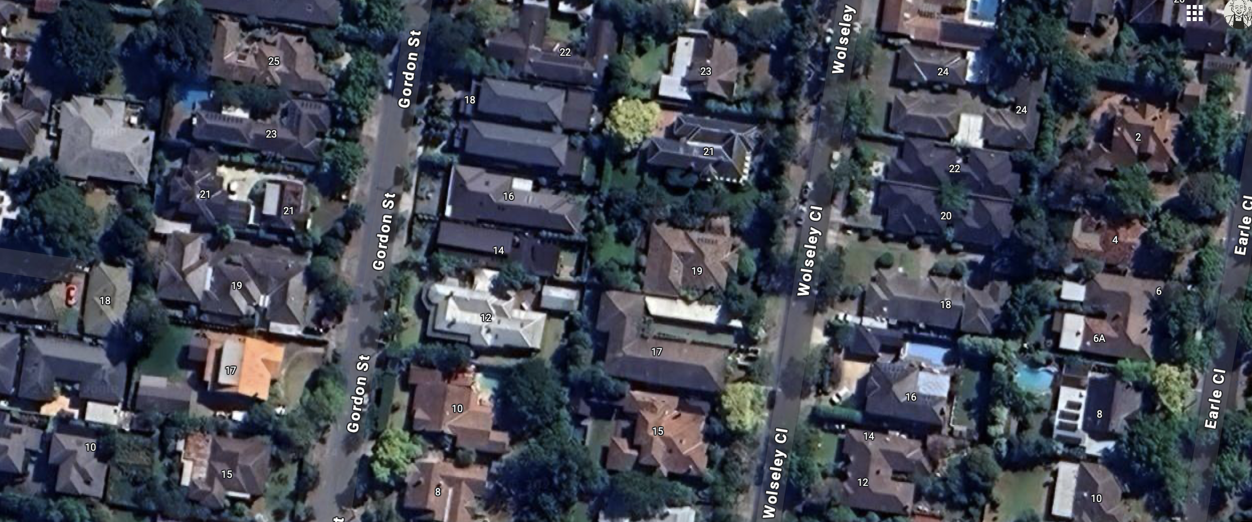 Melbourne gardens Google View