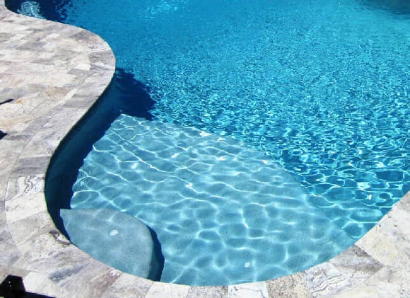 curved pool coping