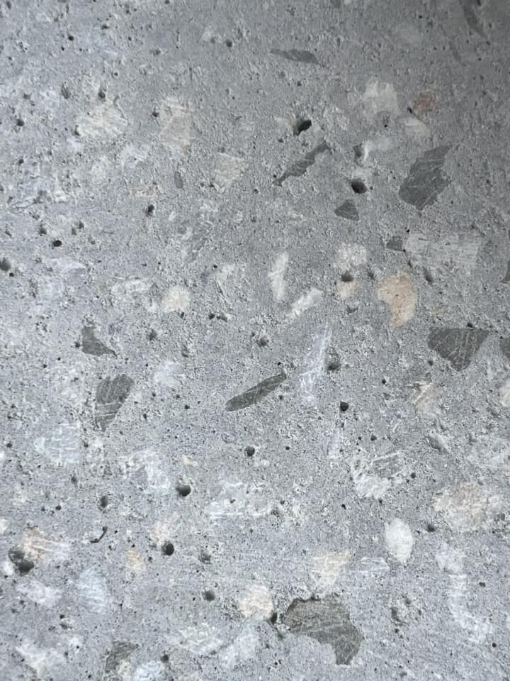 honed conc with holes
